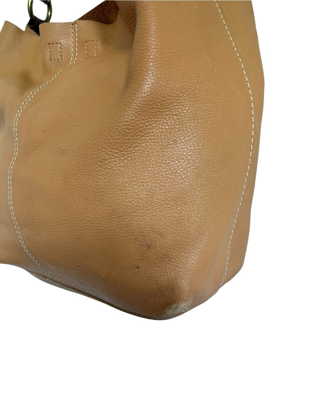 Lucky Brand Vintage Leather Tan Brown Slouchy Hobo - Picture 8 of 13